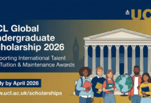 UCL global undergraduate scholarship in 2026