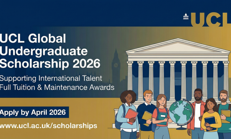 UCL global undergraduate scholarship in 2026